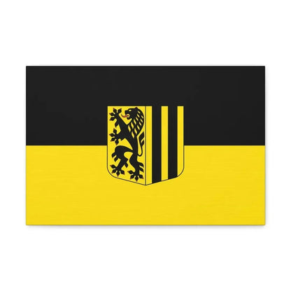 Flag of Dresden Germany - Canvas Wall Art 18″ x 12″ 1.25" - The Sticker Space