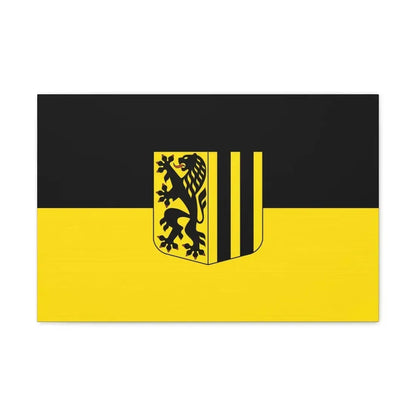 Flag of Dresden Germany - Canvas Wall Art 24″ x 16″ 1.25" - The Sticker Space