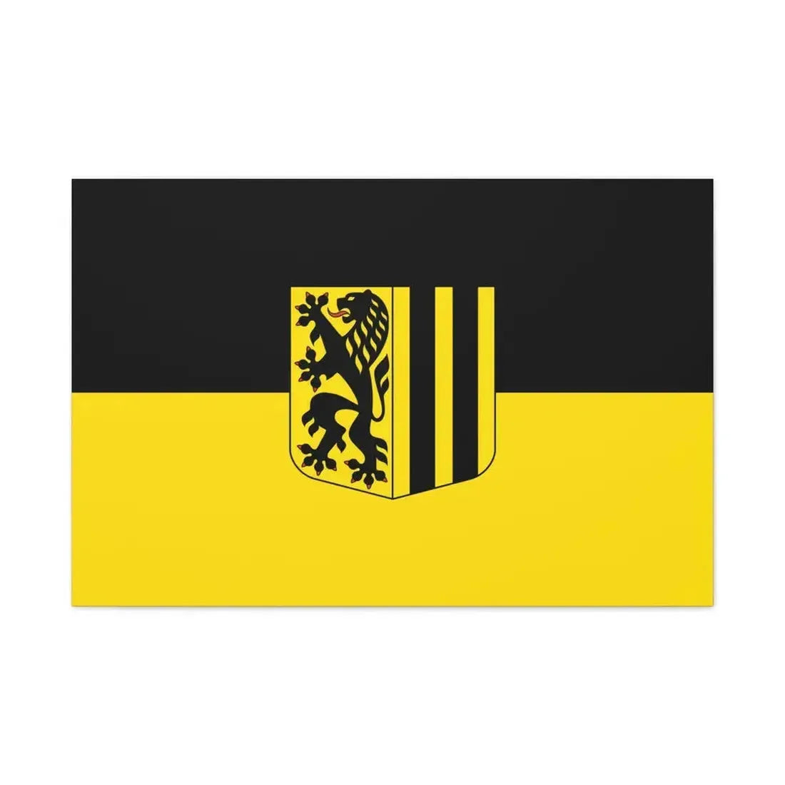 Flag of Dresden Germany - Canvas Wall Art 36" x 24" 1.25" - The Sticker Space
