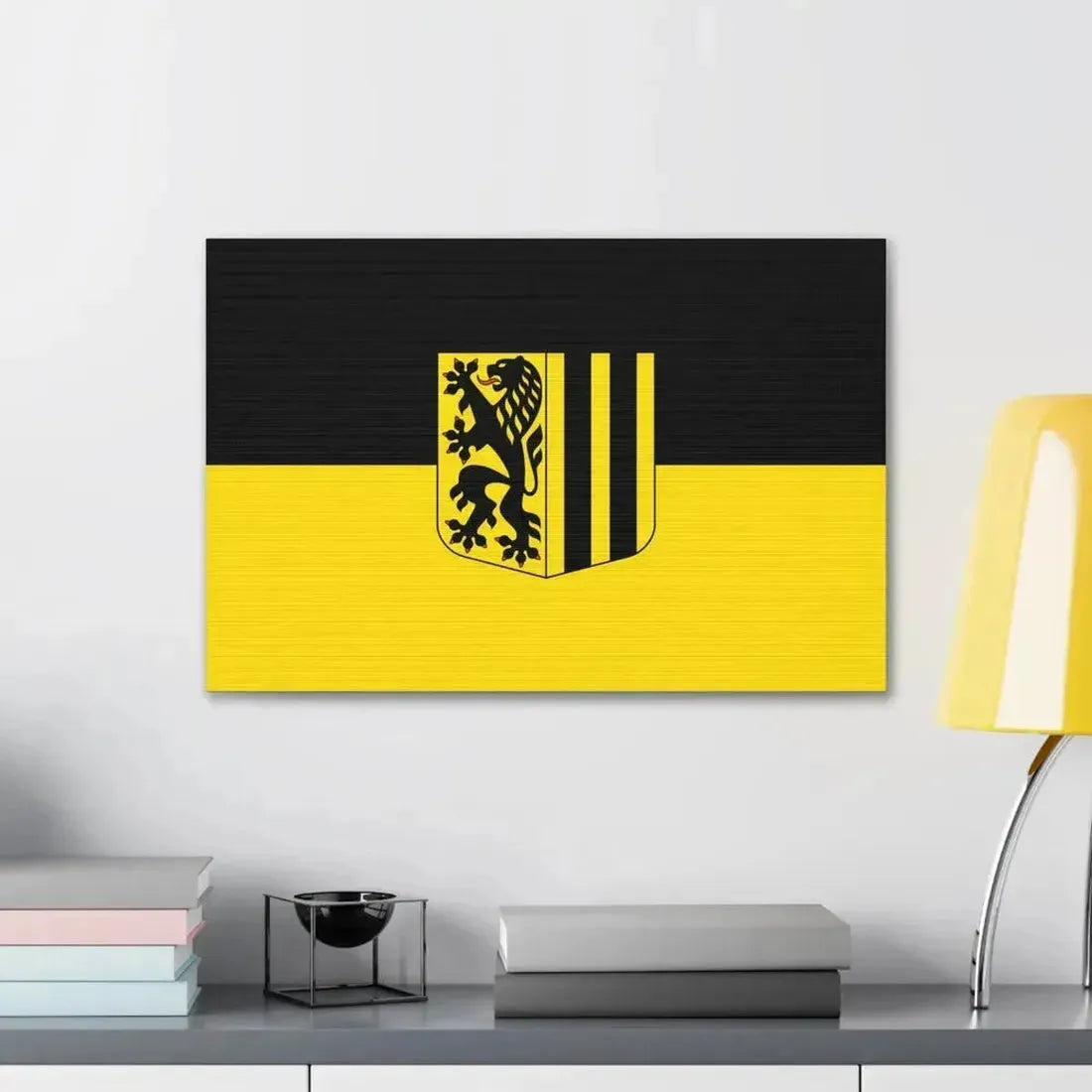 Flag of Dresden Germany - Canvas Wall Art - The Sticker Space