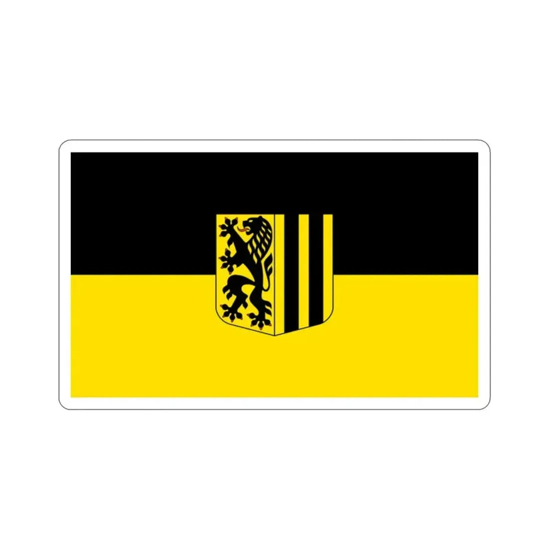 Flag of Dresden Germany STICKER Vinyl Die-Cut Decal 2 Inch - The Sticker Space