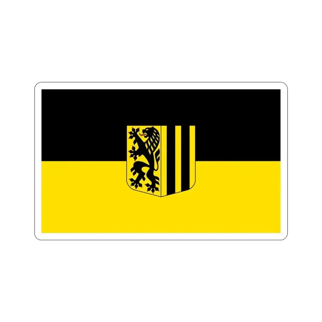 Flag of Dresden Germany STICKER Vinyl Die-Cut Decal 3 Inch - The Sticker Space