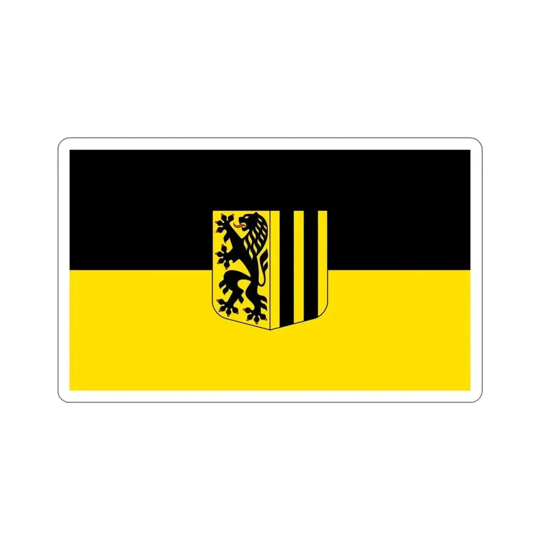 Flag of Dresden Germany STICKER Vinyl Die-Cut Decal 5 Inch - The Sticker Space
