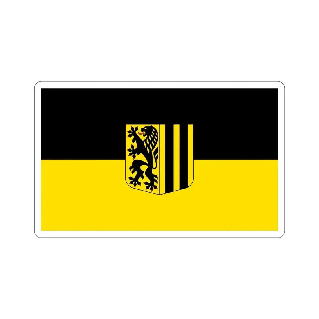 Flag of Dresden Germany STICKER Vinyl Die-Cut Decal 6 Inch - The Sticker Space