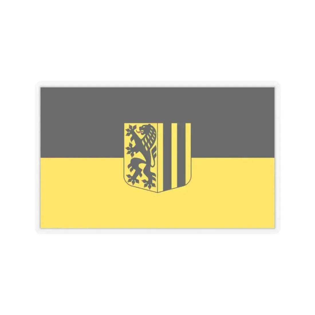 Flag of Dresden Germany - STICKER Vinyl Kiss-Cut Decal 2 Inch Transparent - The Sticker Space