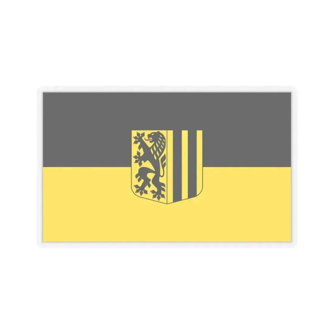 Flag of Dresden Germany - STICKER Vinyl Kiss-Cut Decal 3 Inch Transparent - The Sticker Space