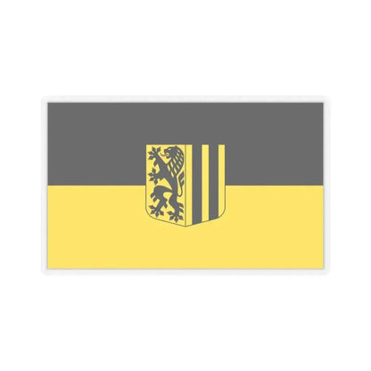 Flag of Dresden Germany - STICKER Vinyl Kiss-Cut Decal 3 Inch Transparent - The Sticker Space