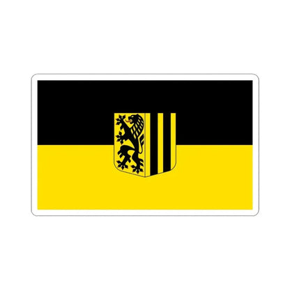 Flag of Dresden Germany - STICKER Vinyl Kiss-Cut Decal 3 Inch White - The Sticker Space
