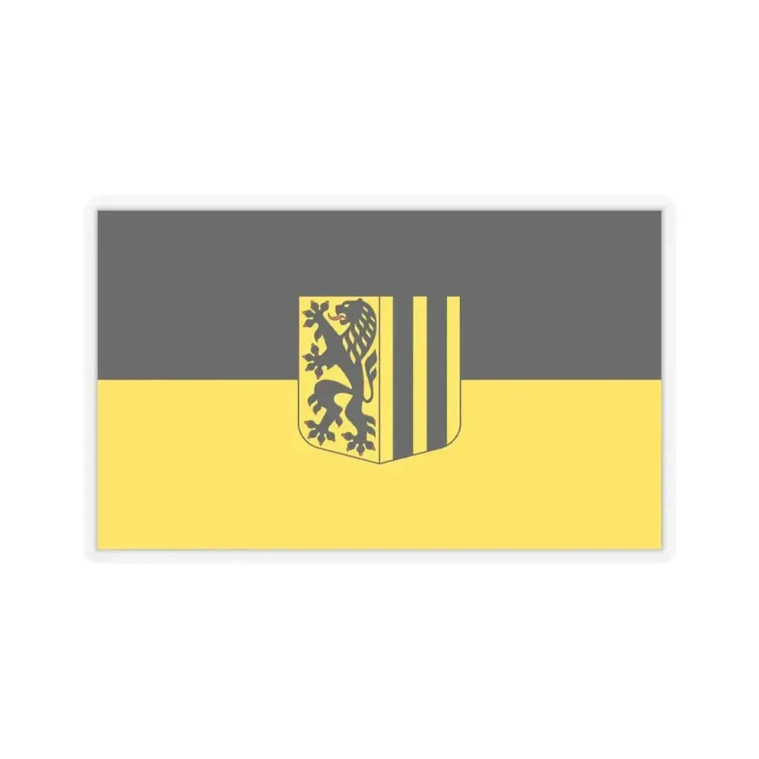 Flag of Dresden Germany - STICKER Vinyl Kiss-Cut Decal 4 Inch Transparent - The Sticker Space