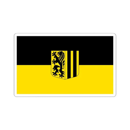 Flag of Dresden Germany - STICKER Vinyl Kiss-Cut Decal 4 Inch White - The Sticker Space
