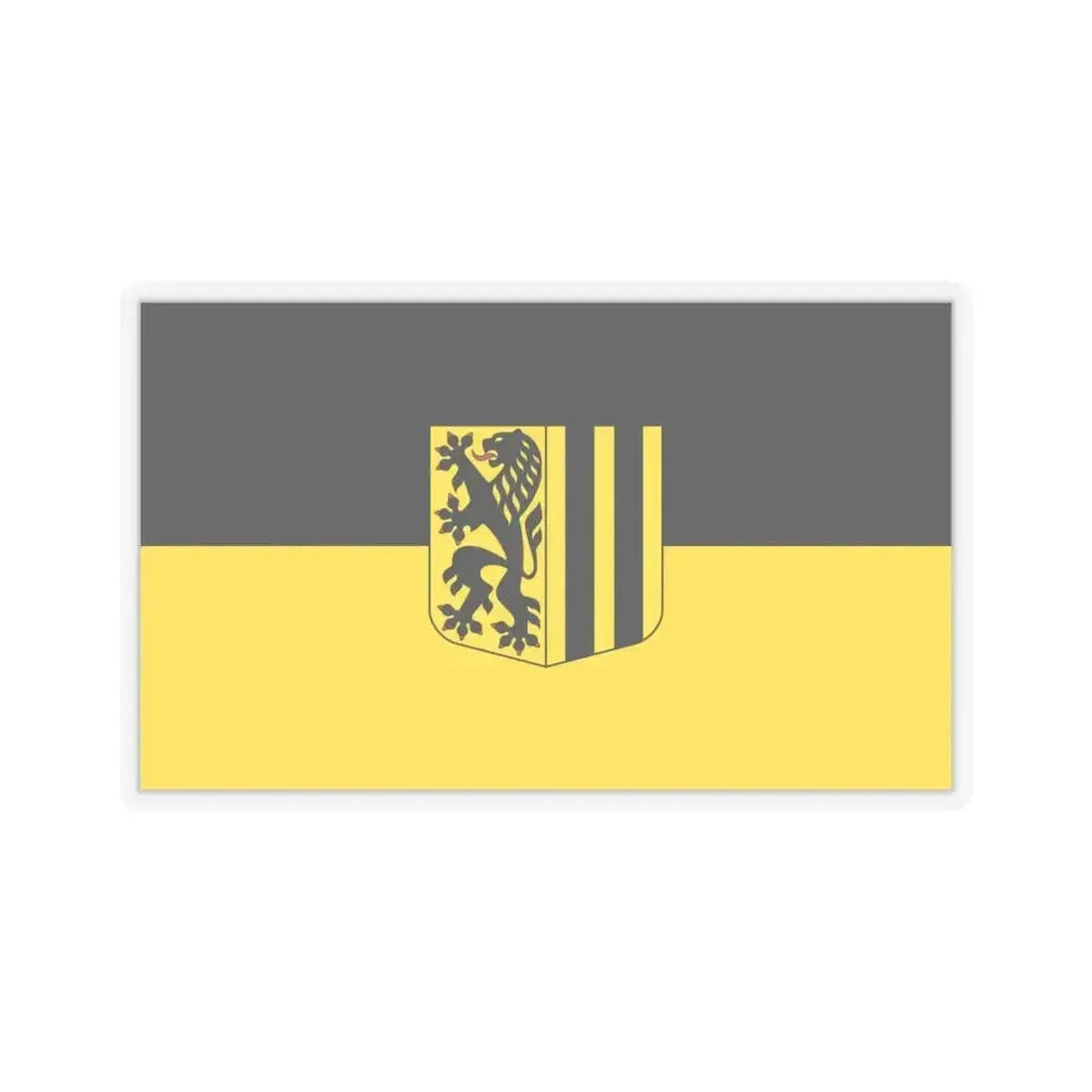 Flag of Dresden Germany - STICKER Vinyl Kiss-Cut Decal 6 Inch Transparent - The Sticker Space