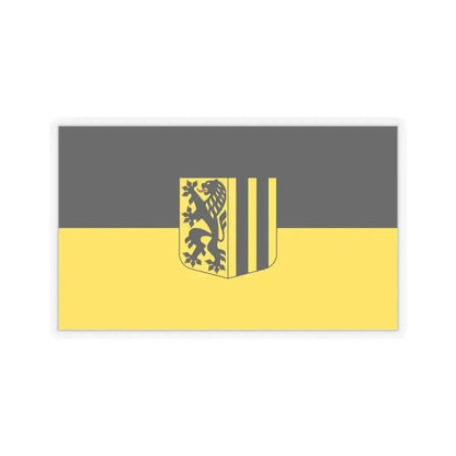 Flag of Dresden Germany - STICKER Vinyl Kiss-Cut Decal 6 Inch Transparent - The Sticker Space