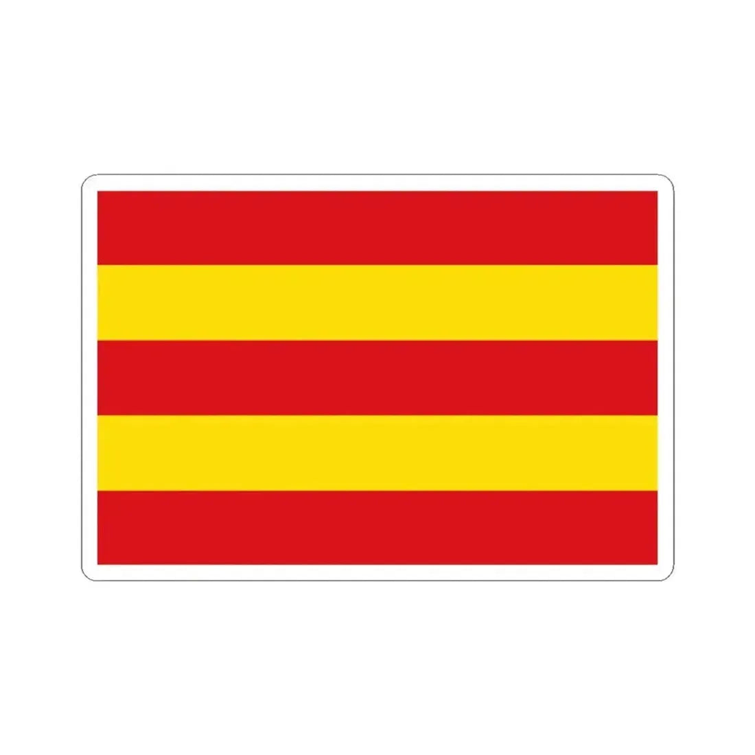 Flag of Drogenbos (Belgium) STICKER Vinyl Kiss-Cut Decal 3 Inch White - The Sticker Space