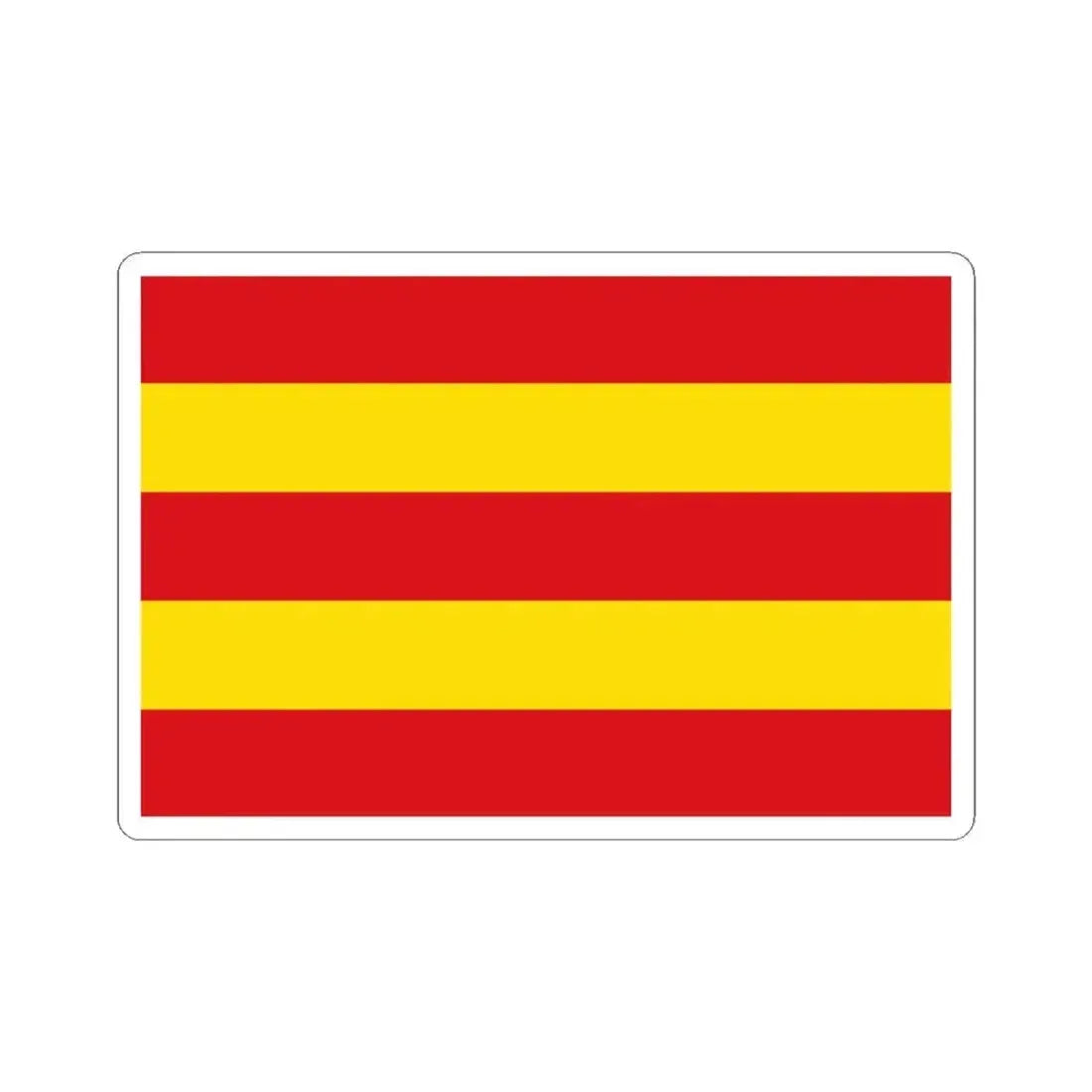 Flag of Drogenbos (Belgium) STICKER Vinyl Kiss-Cut Decal 4 Inch White - The Sticker Space