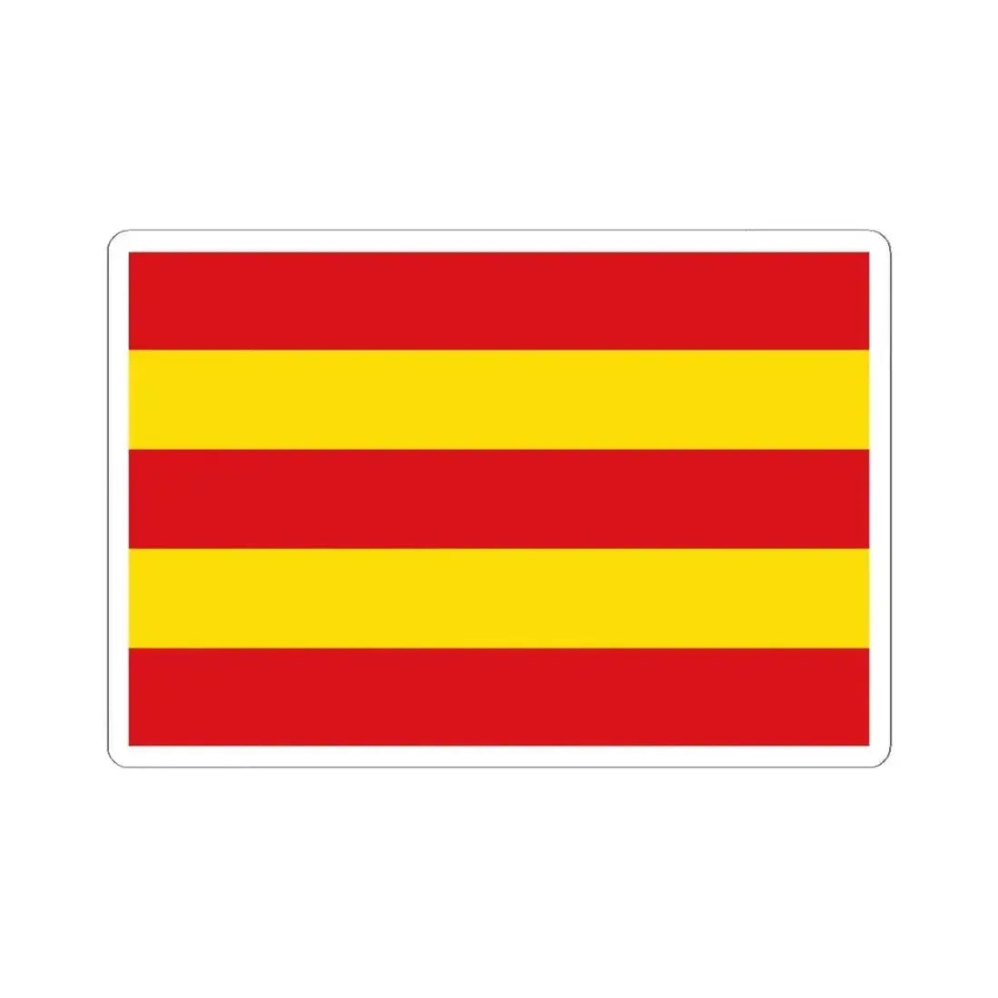 Flag of Drogenbos (Belgium) STICKER Vinyl Kiss-Cut Decal 6 Inch White - The Sticker Space