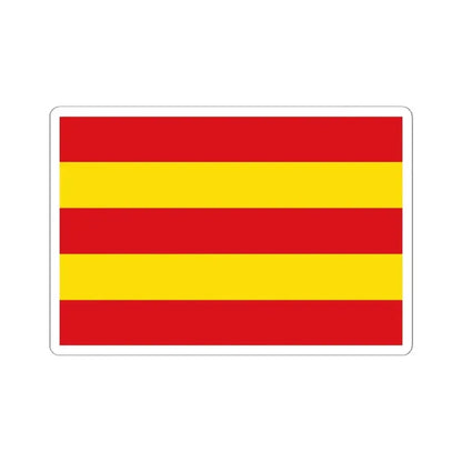 Flag of Drogenbos (Belgium) STICKER Vinyl Kiss-Cut Decal 6 Inch White - The Sticker Space