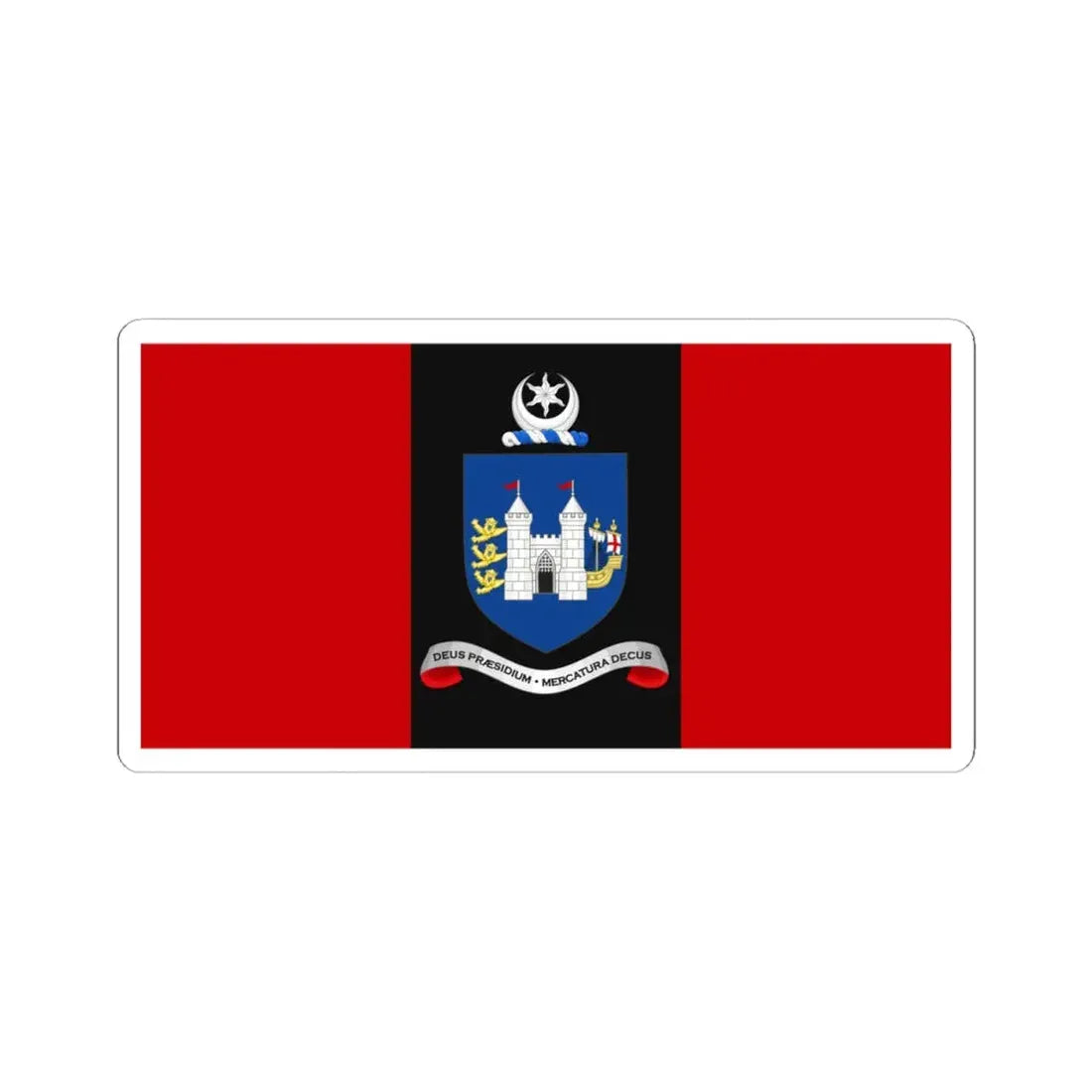 Flag of Drogheda (Ireland) STICKER Vinyl Kiss-Cut Decal 4 Inch White - The Sticker Space