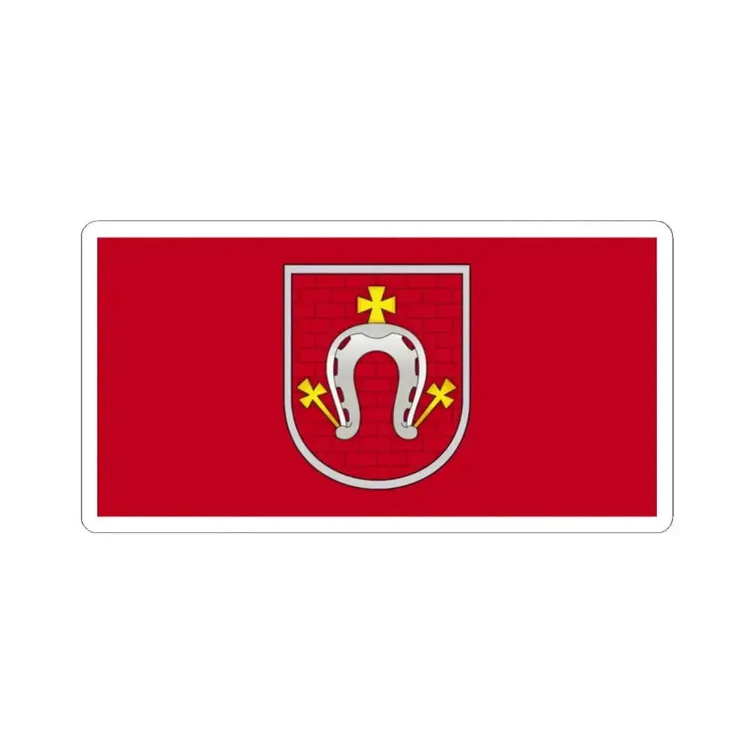 Flag of Drybin Belarus (Belarus) STICKER Vinyl Kiss-Cut Decal 2 Inch White - The Sticker Space