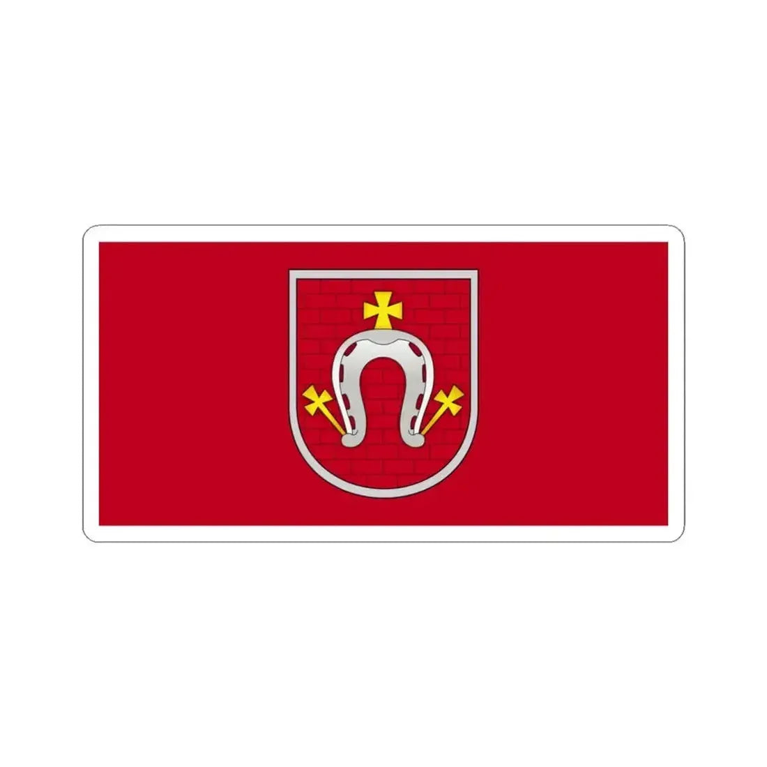 Flag of Drybin Belarus (Belarus) STICKER Vinyl Kiss-Cut Decal 3 Inch White - The Sticker Space