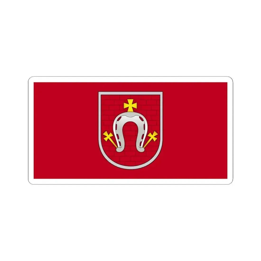 Flag of Drybin Belarus (Belarus) STICKER Vinyl Kiss-Cut Decal 4 Inch White - The Sticker Space