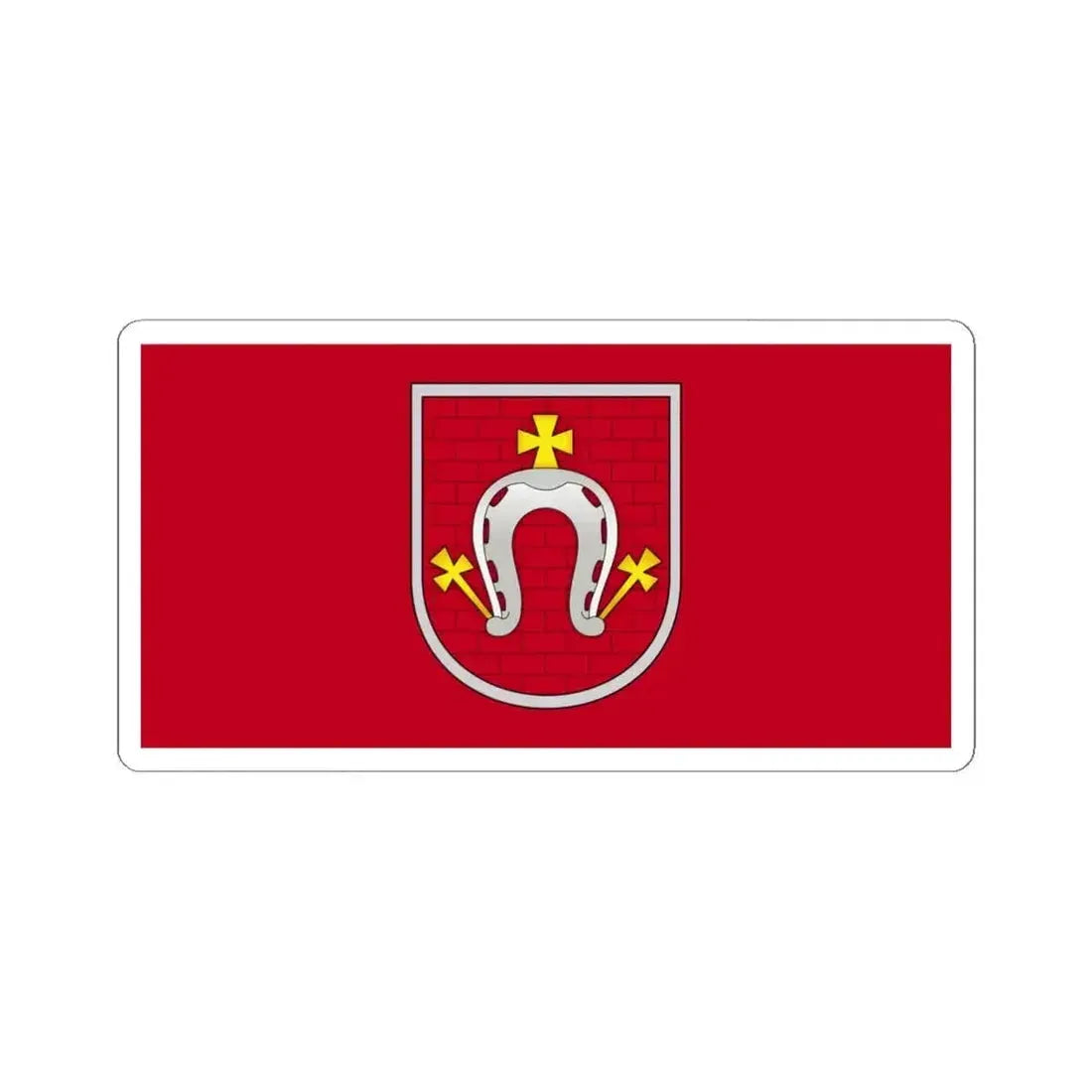 Flag of Drybin Belarus (Belarus) STICKER Vinyl Kiss-Cut Decal 6 Inch White - The Sticker Space