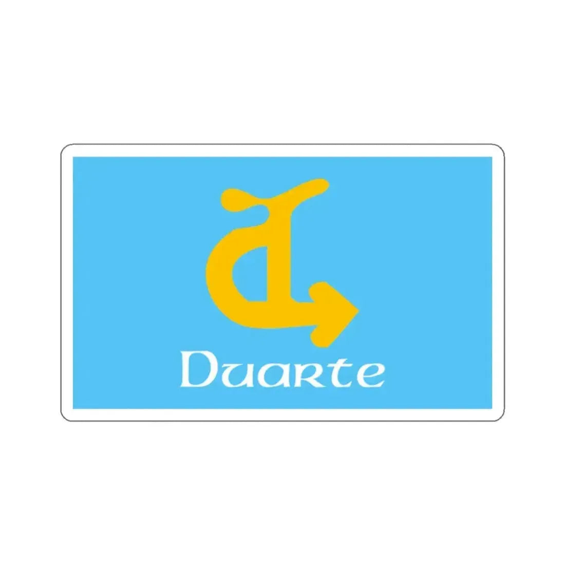 Flag of Duarte, California - STICKER Vinyl Kiss-Cut Decal 2 Inch White - The Sticker Space