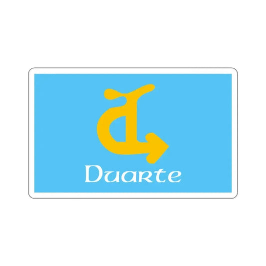 Flag of Duarte, California - STICKER Vinyl Kiss-Cut Decal 2 Inch White - The Sticker Space