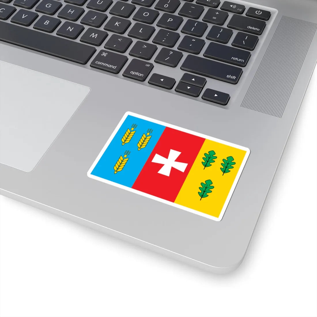 Flag of Dubenskiy Raion in Rivne Oblast (Ukraine) STICKER Vinyl Kiss-Cut Decal - The Sticker Space