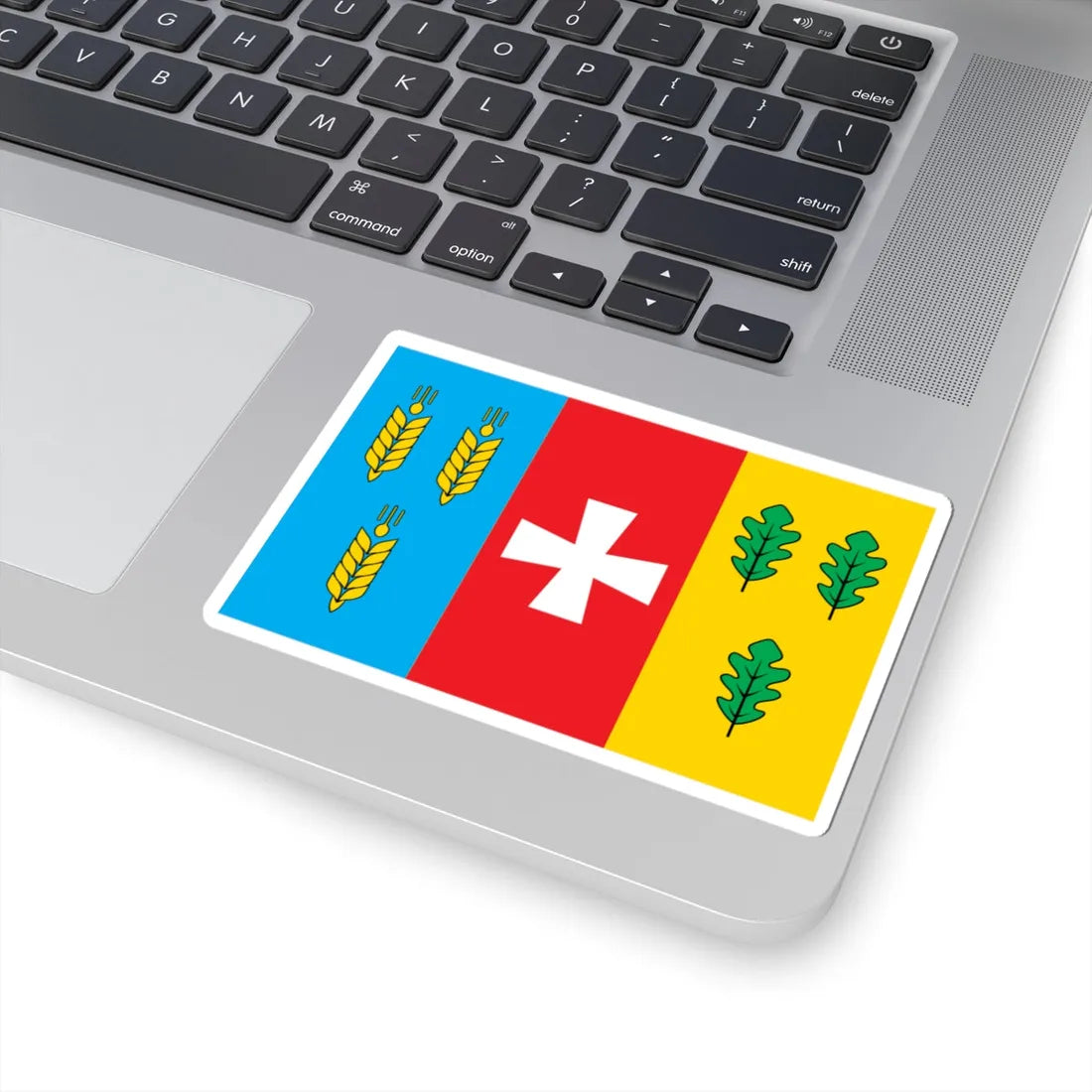 Flag of Dubenskiy Raion in Rivne Oblast (Ukraine) STICKER Vinyl Kiss-Cut Decal - The Sticker Space