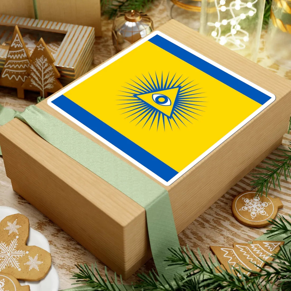 Flag of Dubliany (Ukraine) STICKER Vinyl Kiss-Cut Decal - The Sticker Space