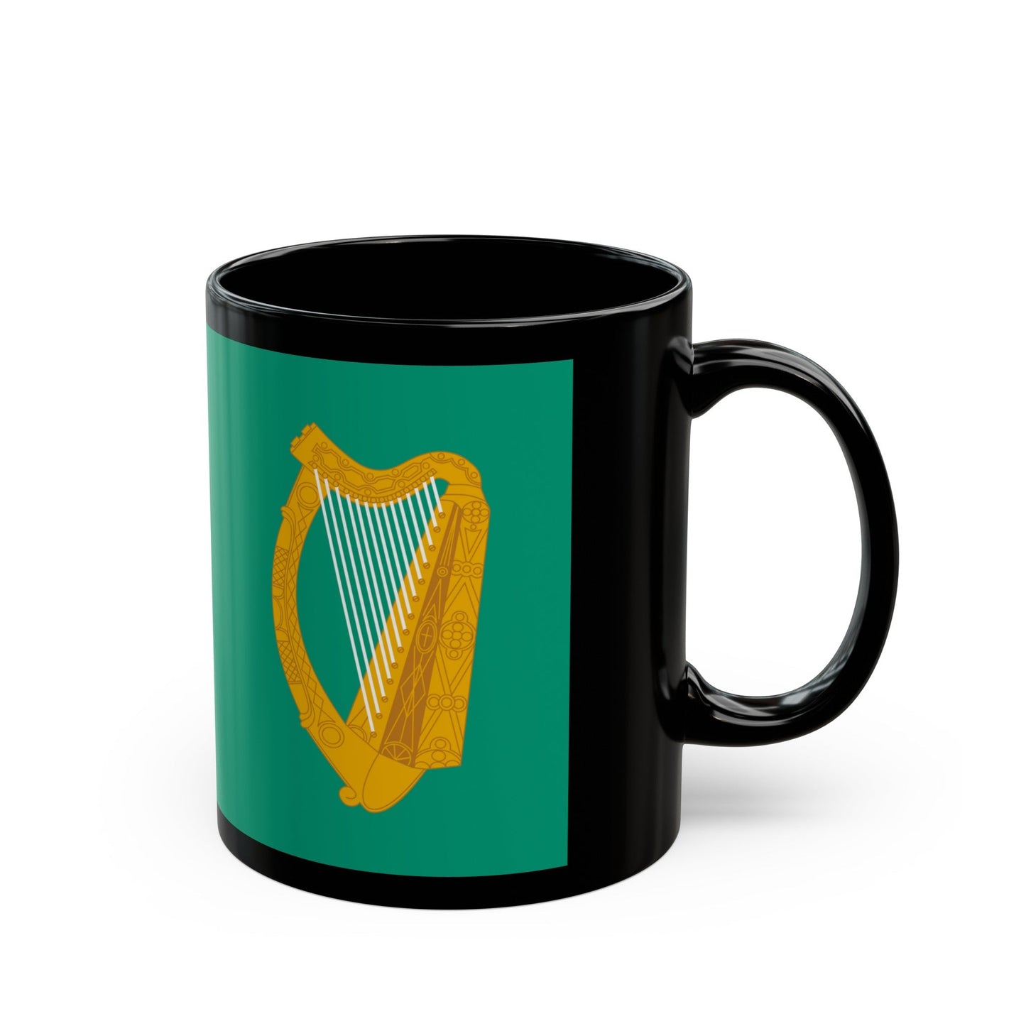 Flag of Dublin City Ireland - Black Coffee Mug-The Sticker Space