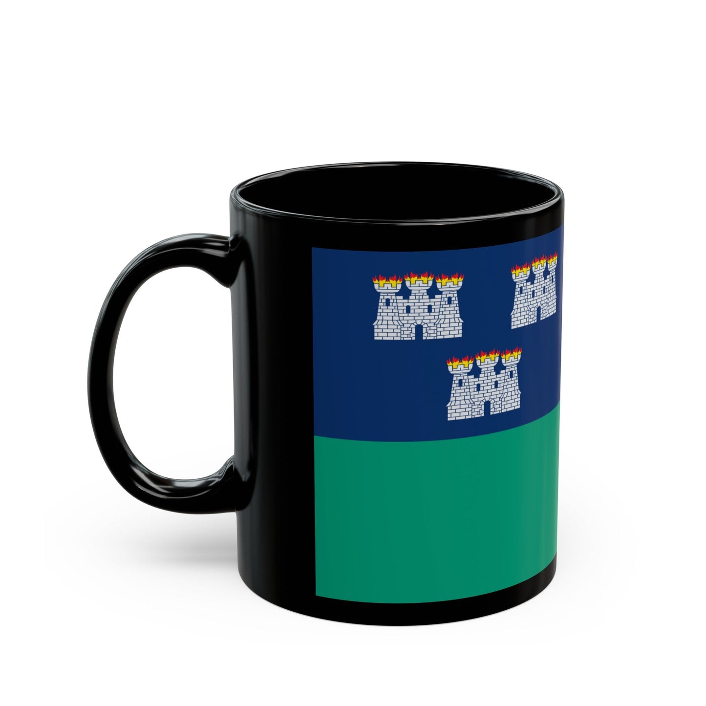 Flag of Dublin City Ireland - Black Coffee Mug-The Sticker Space