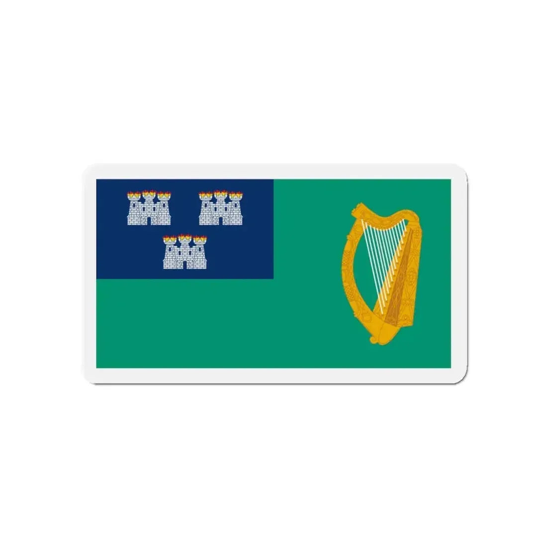 Flag of Dublin City Ireland - Refrigerator Magnet 4 Inch - The Sticker Space