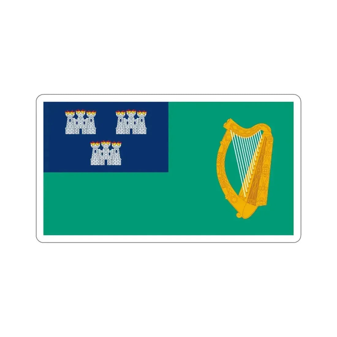 Flag of Dublin City Ireland STICKER Vinyl Die-Cut Decal 6 Inch - The Sticker Space