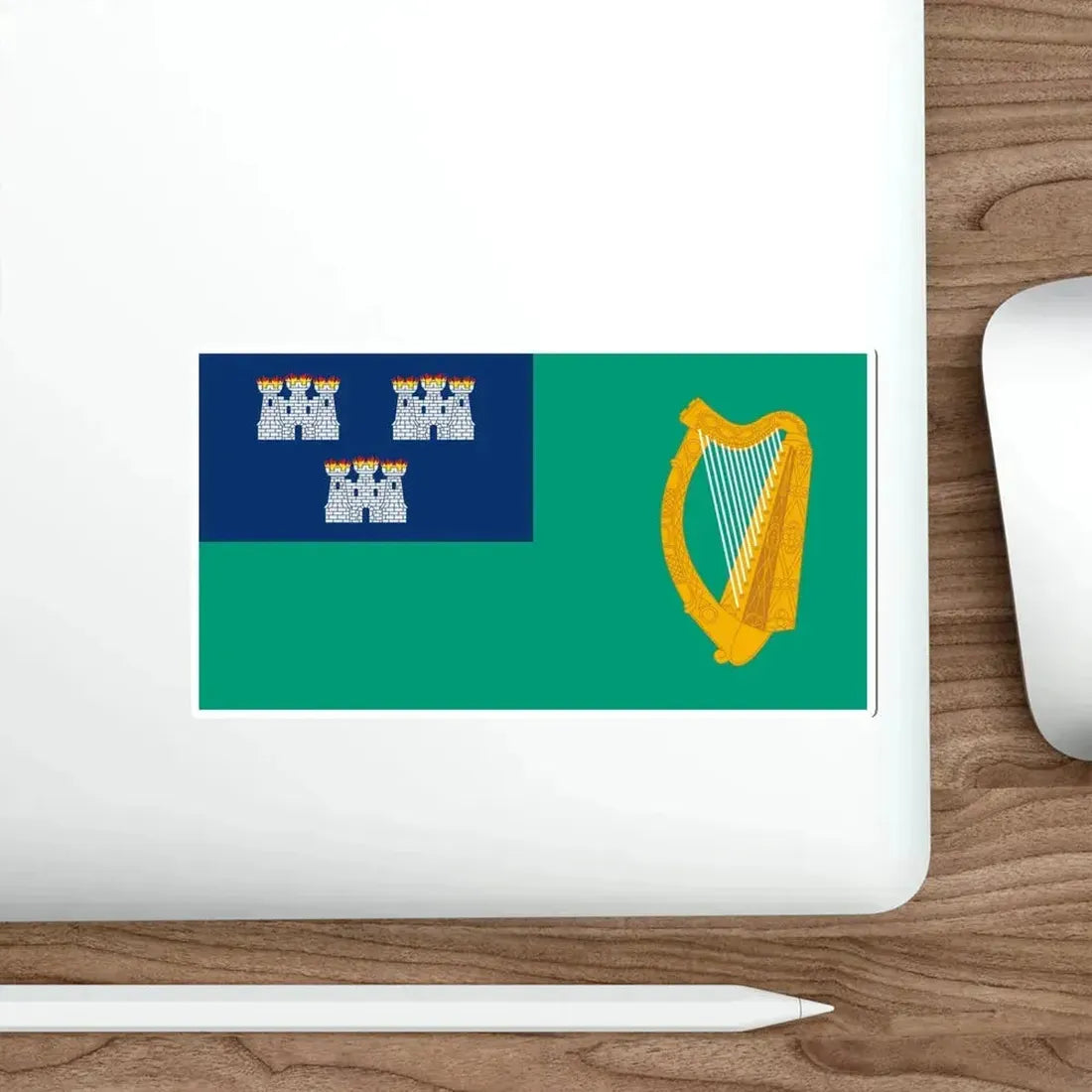 Flag of Dublin City Ireland STICKER Vinyl Die-Cut Decal - The Sticker Space