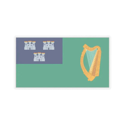 Flag of Dublin City Ireland - STICKER Vinyl Kiss-Cut Decal 2 Inch Transparent - The Sticker Space