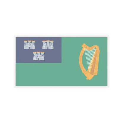 Flag of Dublin City Ireland - STICKER Vinyl Kiss-Cut Decal 3 Inch Transparent - The Sticker Space