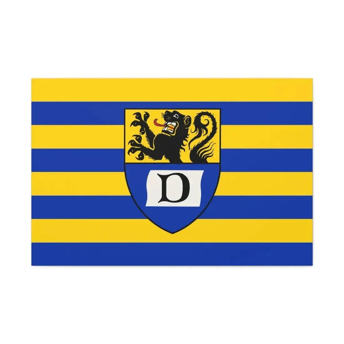 Flag of Dueren Germany - Canvas Wall Art 36" x 24" 1.25" - The Sticker Space