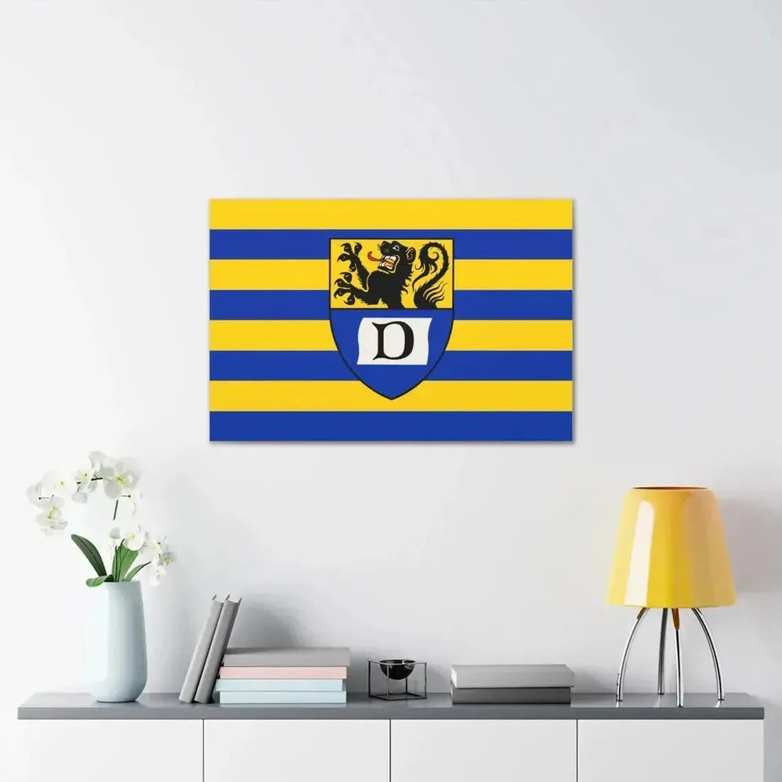 Flag of Dueren Germany - Canvas Wall Art - The Sticker Space