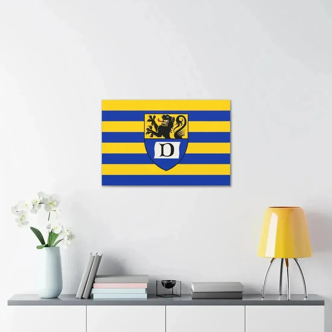 Flag of Dueren Germany - Canvas Wall Art - The Sticker Space