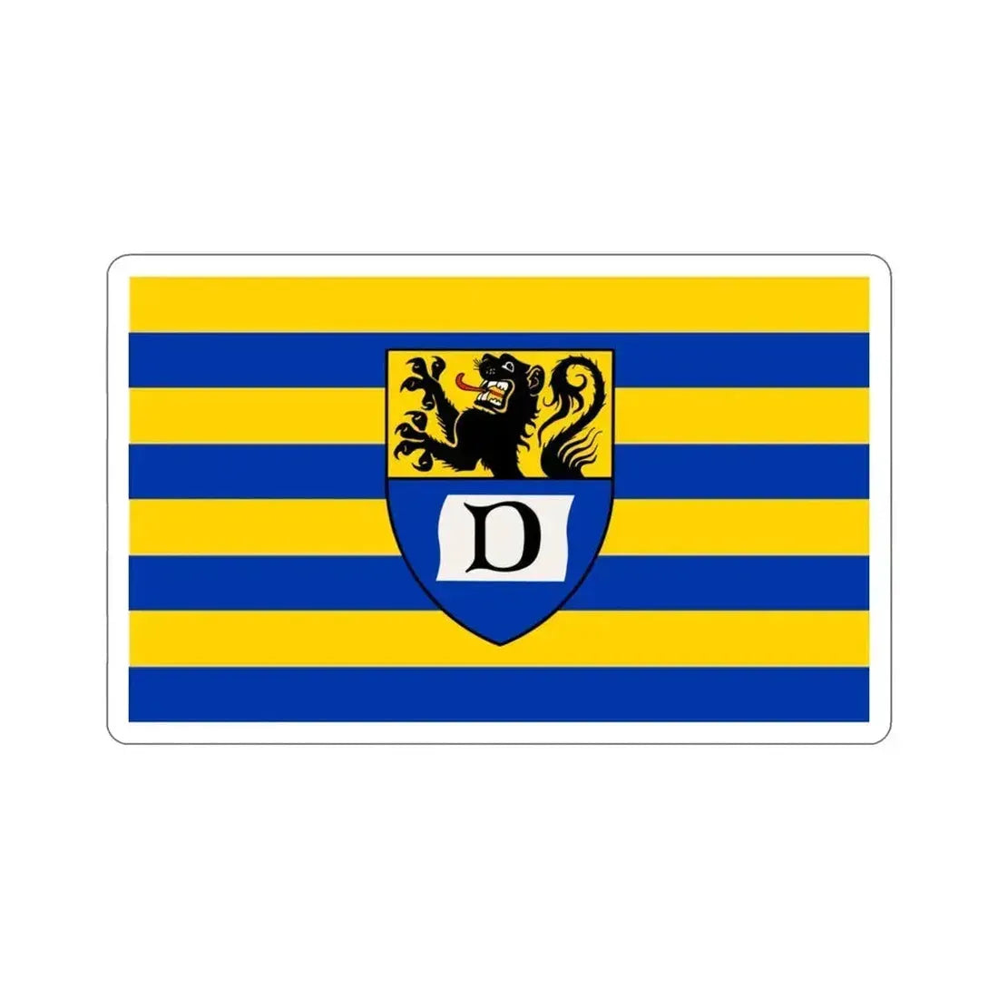 Flag of Dueren Germany STICKER Vinyl Die-Cut Decal 3 Inch - The Sticker Space