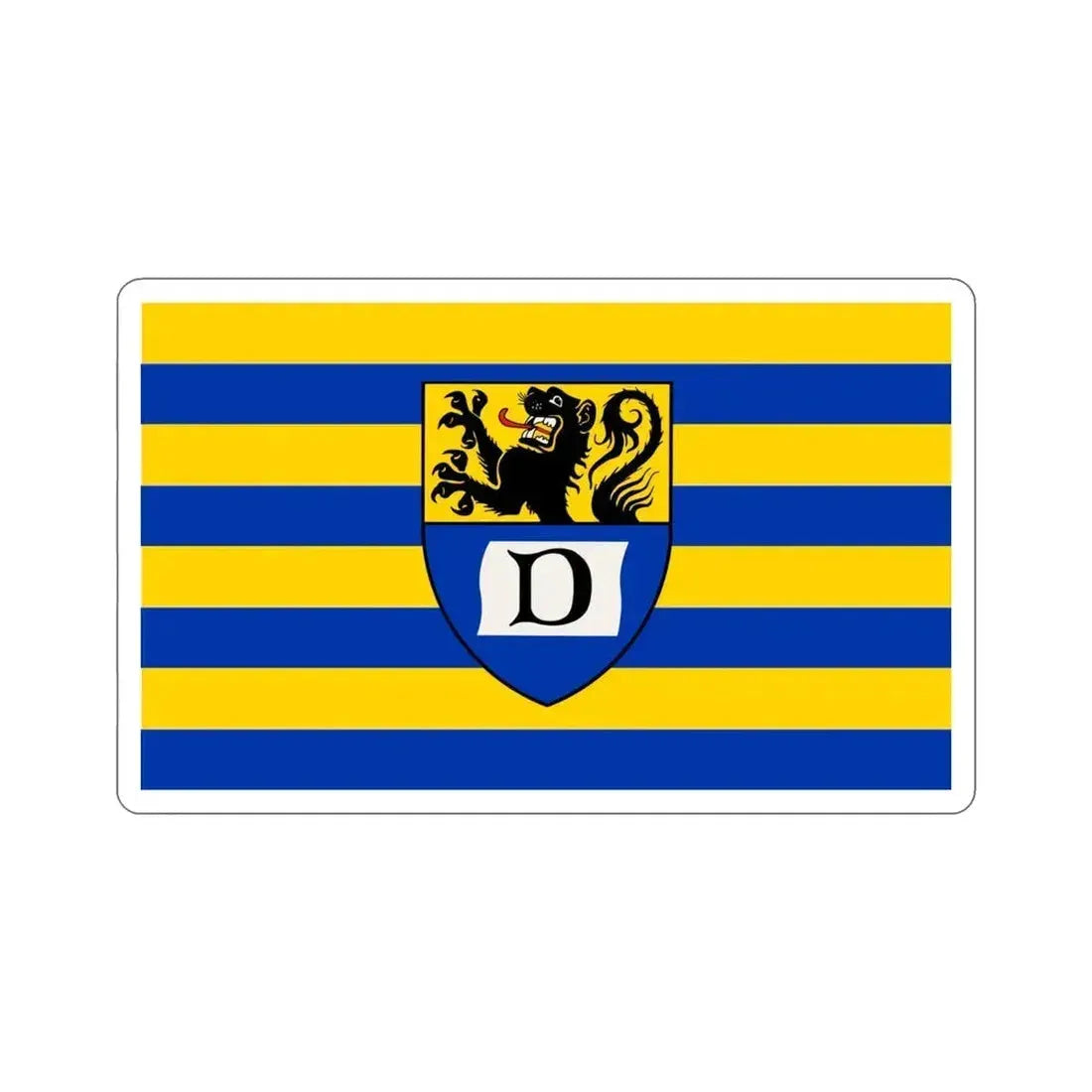 Flag of Dueren Germany STICKER Vinyl Die-Cut Decal 4 Inch - The Sticker Space