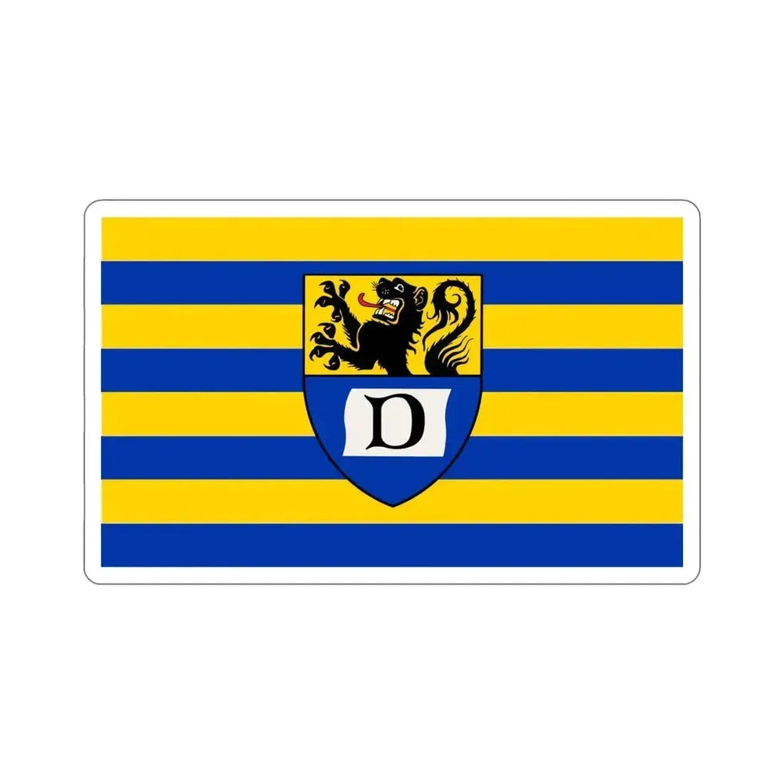 Flag of Dueren Germany STICKER Vinyl Die-Cut Decal 5 Inch - The Sticker Space