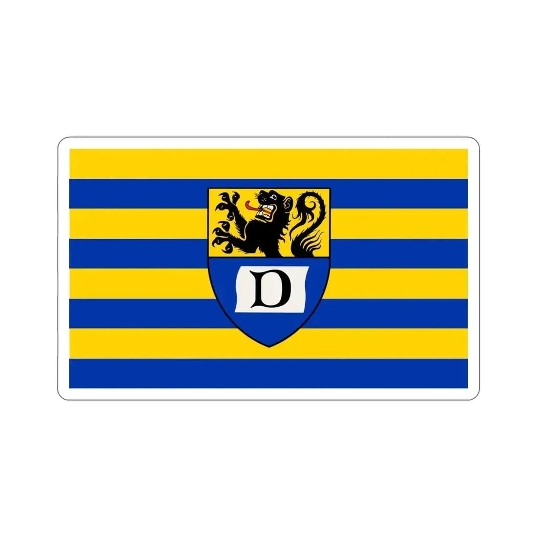 Flag of Dueren Germany STICKER Vinyl Die-Cut Decal 5 Inch - The Sticker Space
