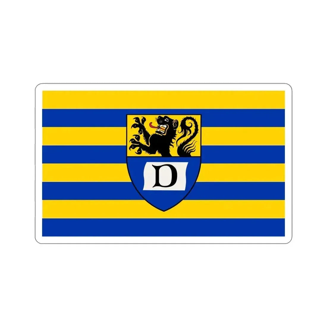 Flag of Dueren Germany STICKER Vinyl Die-Cut Decal 6 Inch - The Sticker Space