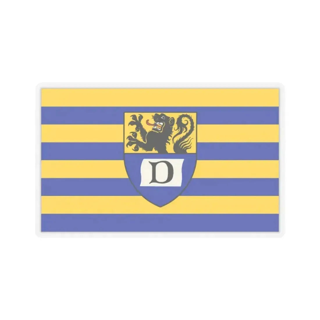 Flag of Dueren Germany - STICKER Vinyl Kiss-Cut Decal 2 Inch Transparent - The Sticker Space