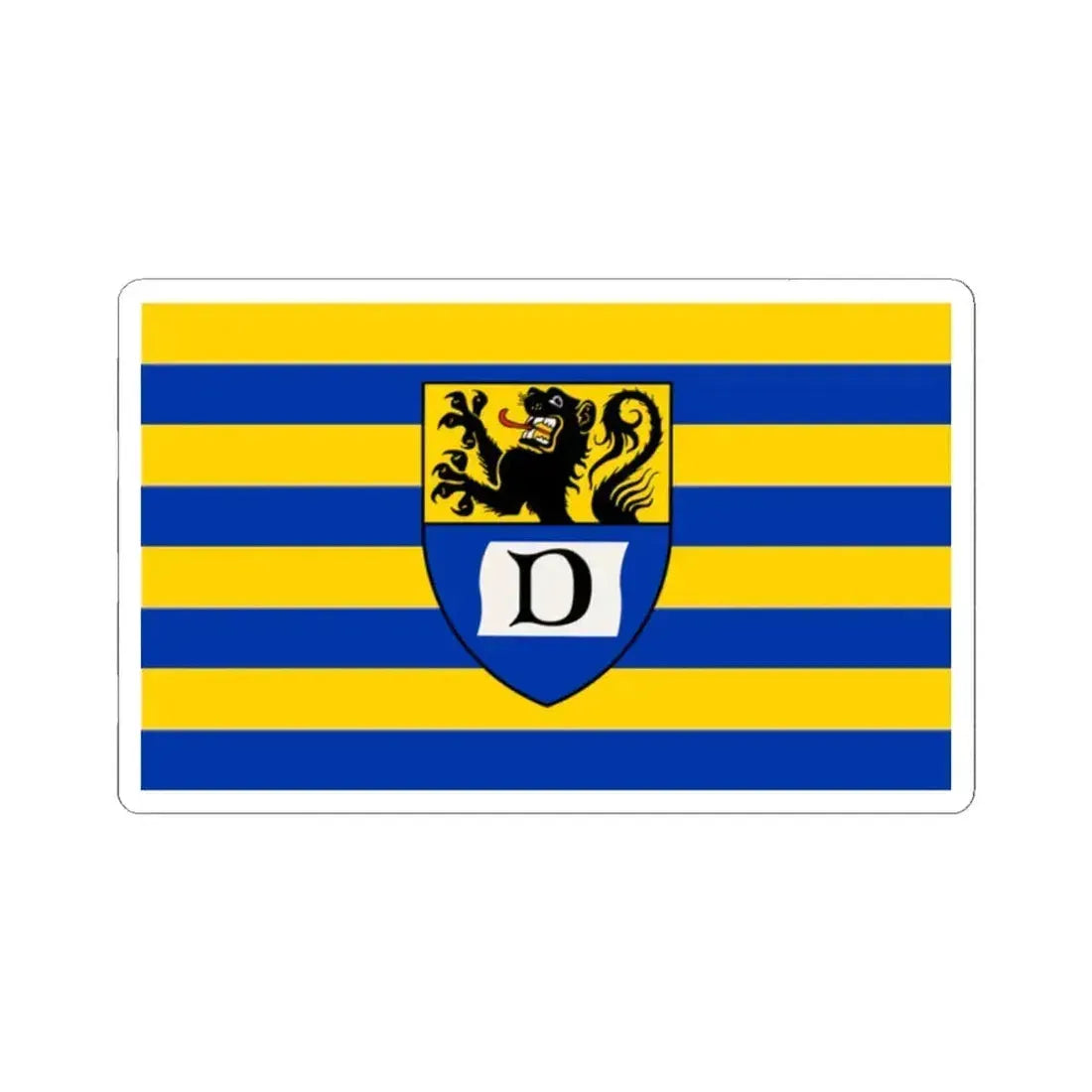 Flag of Dueren Germany - STICKER Vinyl Kiss-Cut Decal 2 Inch White - The Sticker Space
