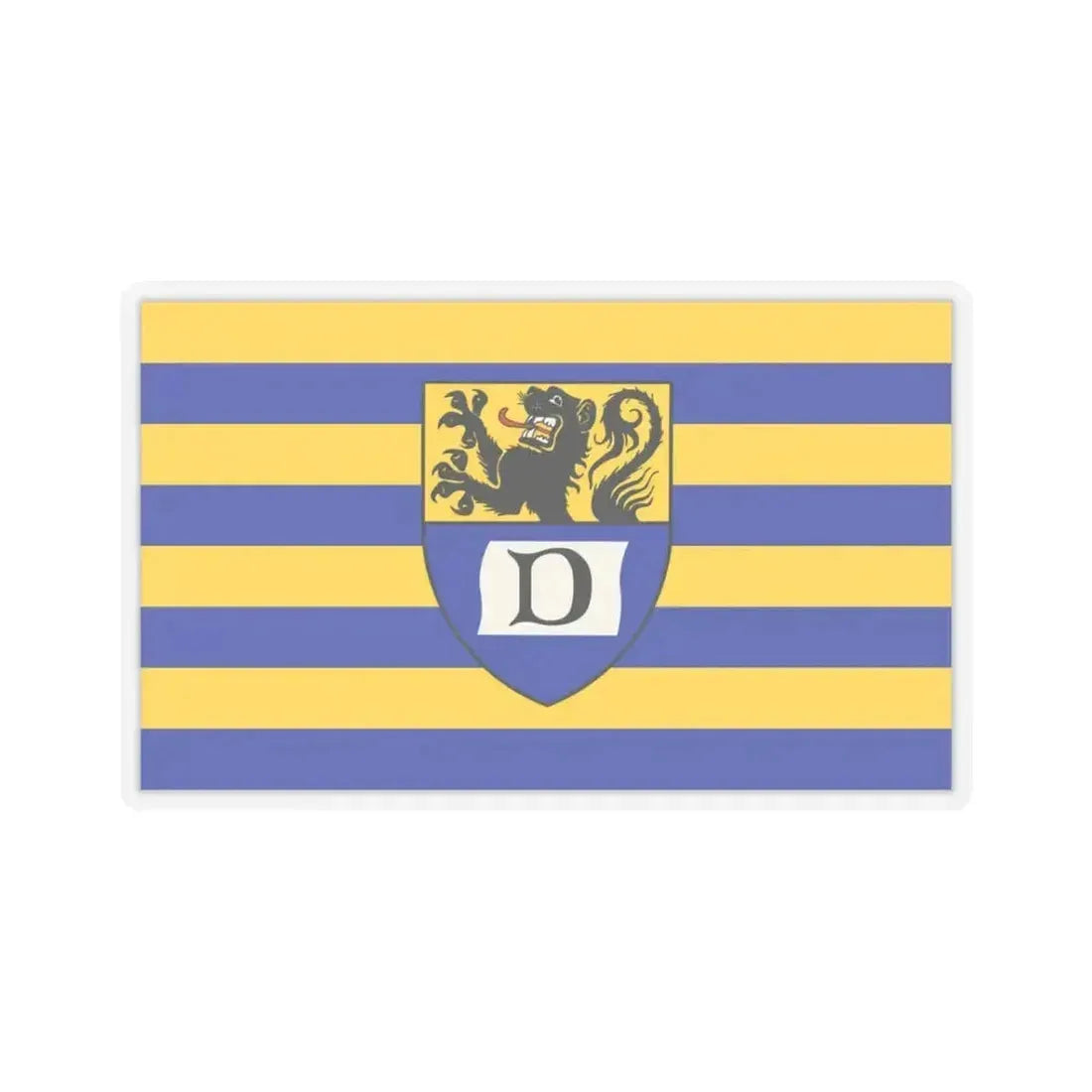 Flag of Dueren Germany - STICKER Vinyl Kiss-Cut Decal 3 Inch Transparent - The Sticker Space