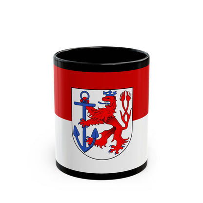 Flag of Duesseldorf Germany - Black Coffee Mug-11oz-The Sticker Space