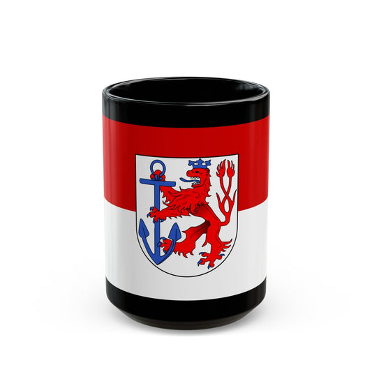 Flag of Duesseldorf Germany - Black Coffee Mug-15oz-The Sticker Space